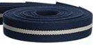1-1/2" acrylic navy blue and white web belt straps