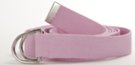 pink cotton yoga strap with D-ring buckle